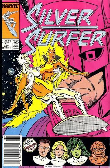 Silver Surfer comic book cover